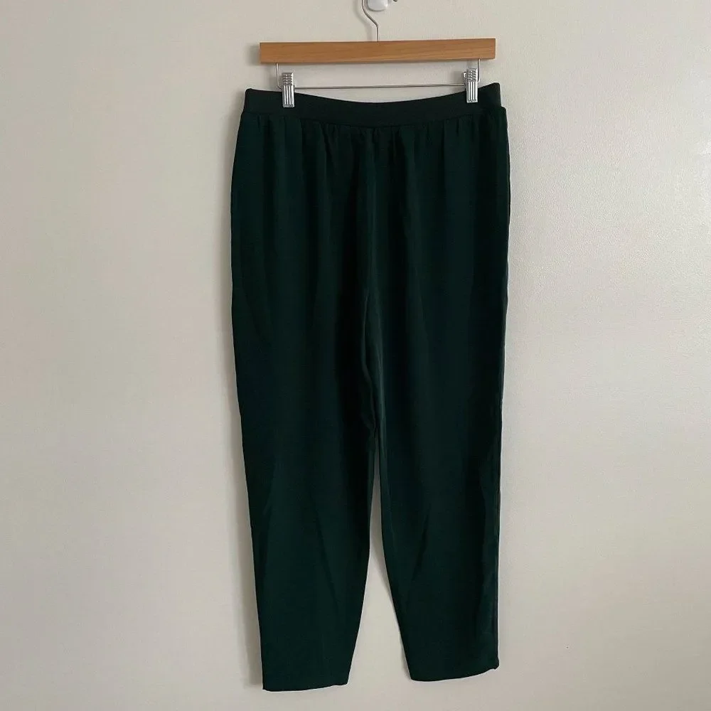Ted Baker Aliadd Rib Detail Jogger Trouser Pants Green US 8-10 Career NWT - Picture 9 of 13